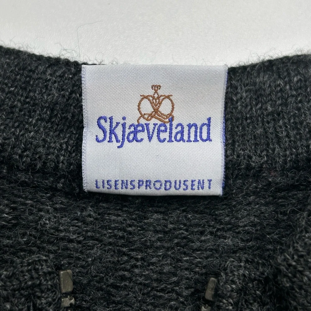 Skjaeveland of Norway Fair Isle 1/4 Zip Grandpa Sweater Likely‎ Sz. XS 100% Wool